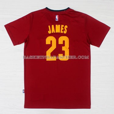 Maillot Manche Courte Cleveland Cavaliers James Rouge
